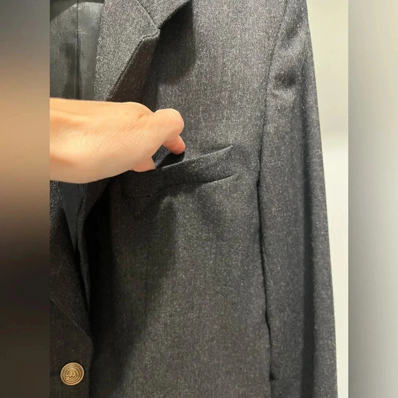 Giorgio SantAngelo 100% wool vintage blazer one button closure shoulder pads 8 - Picture 7 of 10